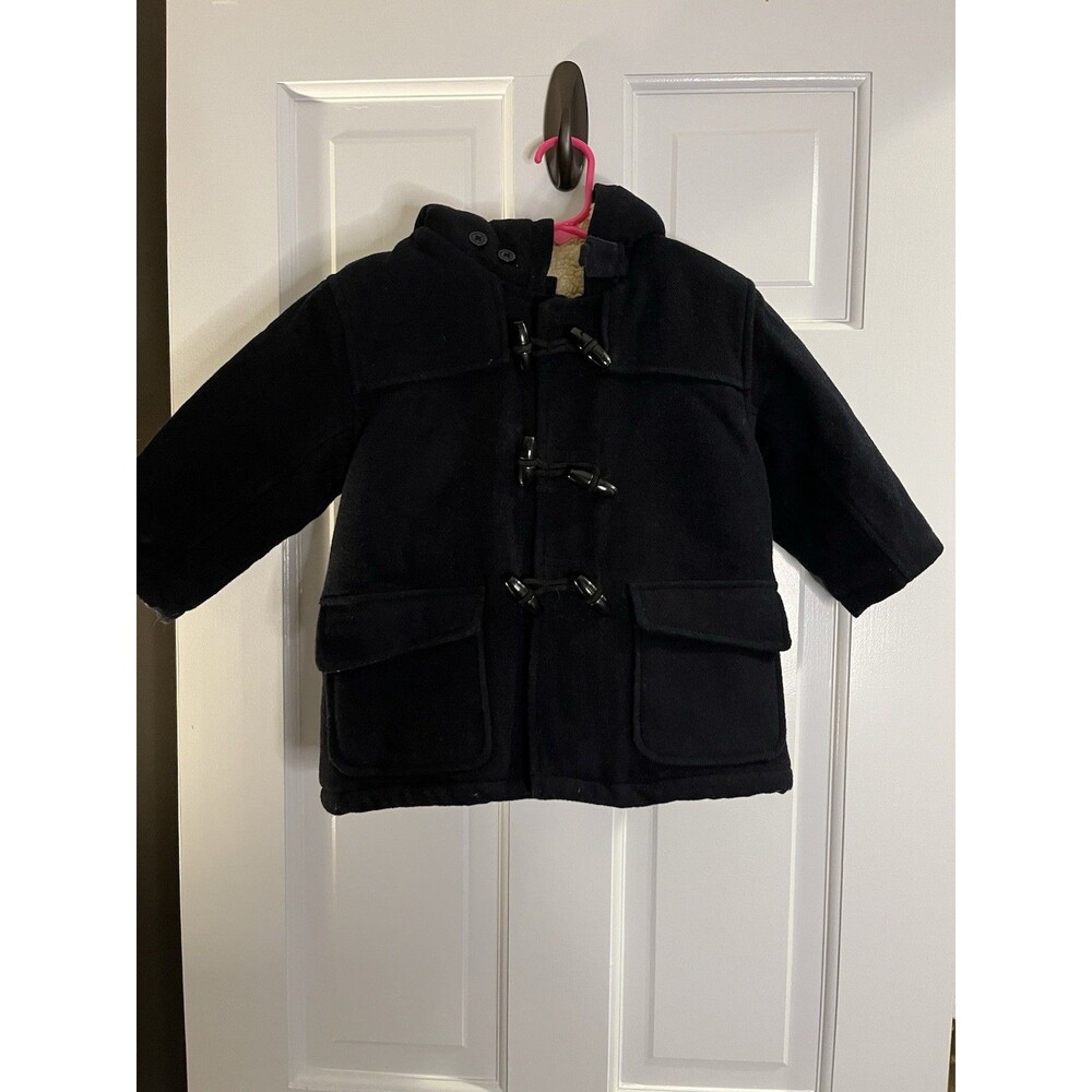 Baby Gap Wool Boys Toggle Button Coat 2-years Old In Navy